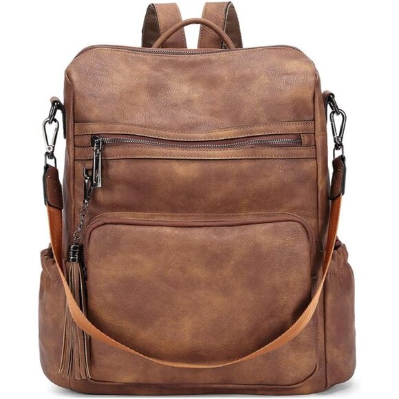 Women\'s 0-0 Two-toned Brown Fashion Designer Lady Shoulder Bags Backpack Purse main image 5